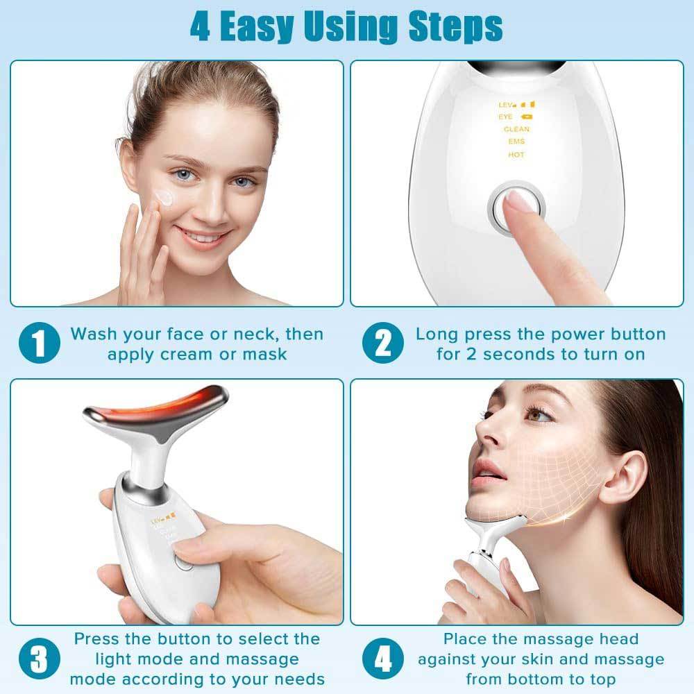 3-Color LED Face & Neck Sculpting Massager - Image 6