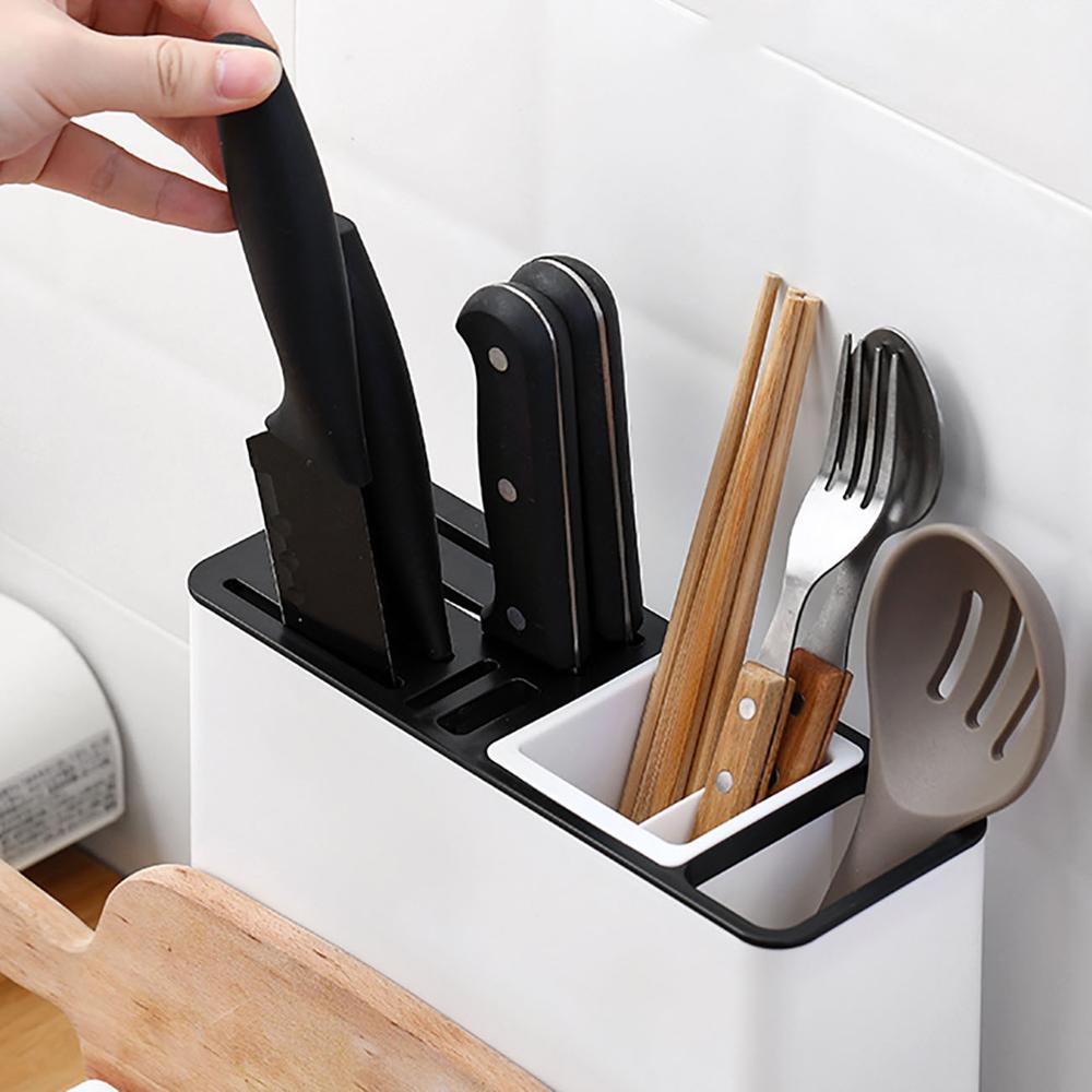 Kitchen Knife Storage Rack – Plastic Tableware & Utensil Organizer Holder for Cabinet & Countertop - Image 7