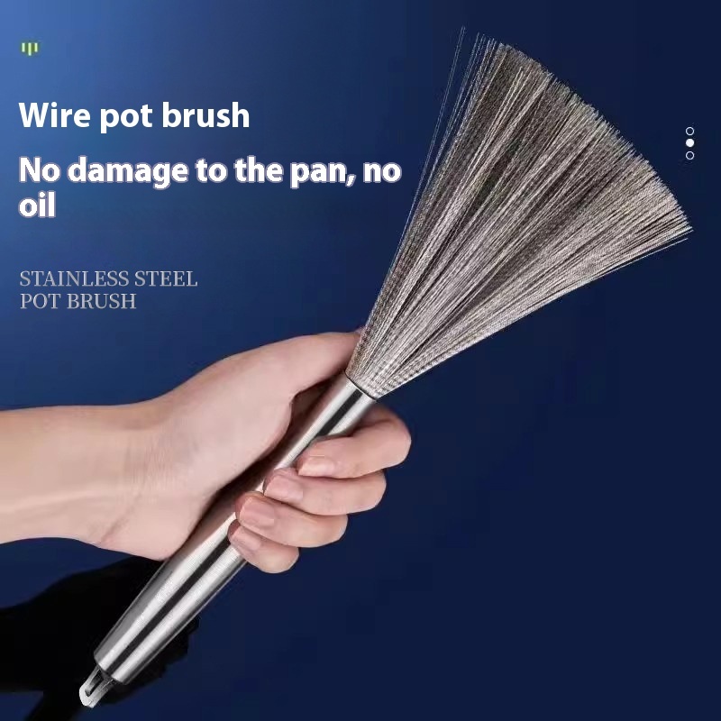 Stainless Steel Wok & Pot Cleaning Brush