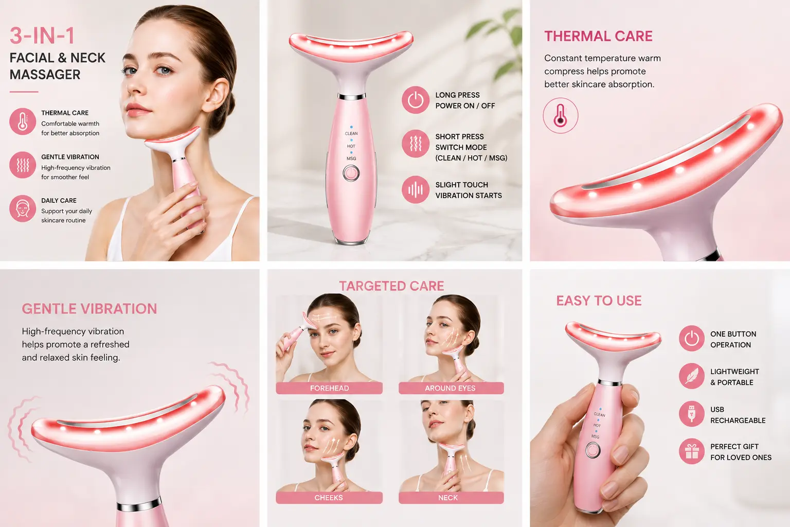 Lunaira™ 3-in-1 Face and Neck Massager - Image 2