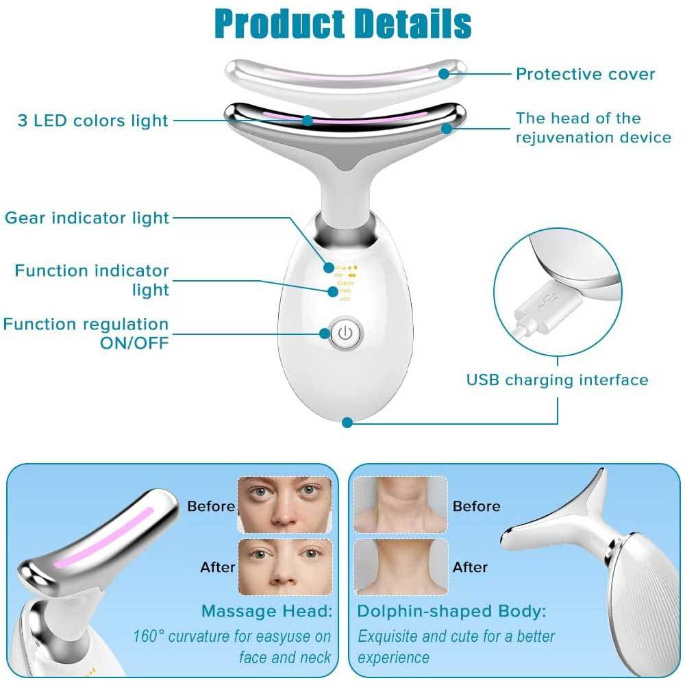 3-Color LED Face & Neck Sculpting Massager - Image 4